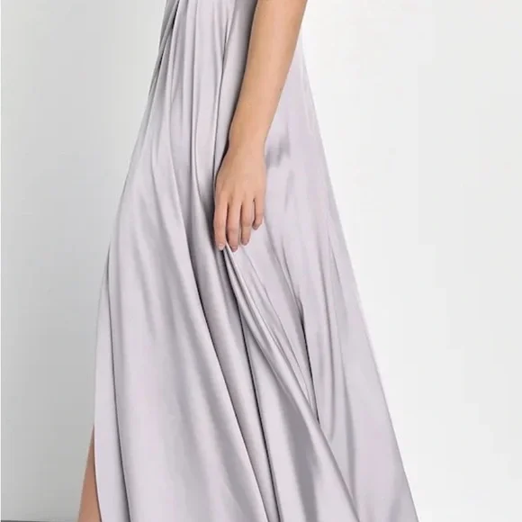 Lulu's Silver Maxi Dress - Picture 7 of 7